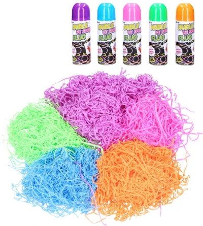 Party nudle ve spreji Fluo 250ml doplněk na KARNEVAL 5 barev