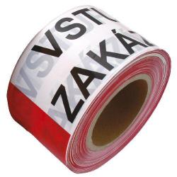 Páska výstražná 75mmx250m VSTUP ZAKÁZÁN, ČRV-BÍ