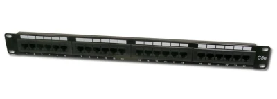 Patch panel UTP Cat5e 24 port 1U černý