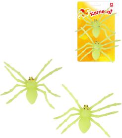 Pavouk 14cm halloween dekorace svítící ve tmě fosforeskuje set 2ks Pavouk 14cm halloween dekorace svítící ve tmě fosforeskuje set 2ks