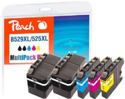 PEACH kompatibilní cartridge Brother LC529XL/LC525XL MultiPack Plus, 2xbk, c, m, y, 2x50 ml, 3x15 ml