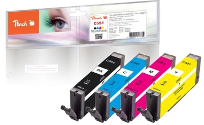 Peach Kompatibilní cartridge Canon Canon CLI-551, MultiPack Peach Kompatibilní cartridge Canon Canon CLI-551, MultiPack