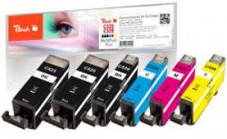 PEACH kompatibilní cartridge Canon CLI-526 MultiPack Plus, 2xbk, pbk, c, m, y PEACH kompatibilní cartridge Canon CLI-526 MultiPack Plus, 2xbk, pbk, c, m, y