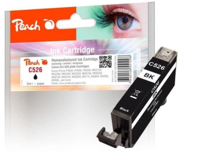 Peach Kompatibilní cartridge Canon CLI-526B, Black. 9 ml Peach Kompatibilní cartridge Canon CLI-526B, Black. 9 ml