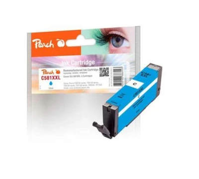 Peach Kompatibilní cartridge Canon CLI-581XXL, 1995C001, cyan, 12 ml