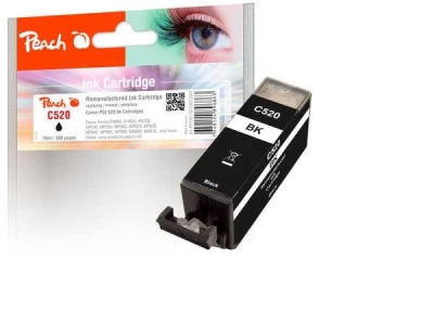 Peach Kompatibilní cartridge Canon PGI-520BK, Black, 19 ml Peach Kompatibilní cartridge Canon PGI-520BK, Black, 19 ml