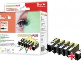 Peach Kompatibilní cartridge Canon PGI-550/CLI-551 MultiPack Plus, 2xbk, pbk, c, m, y, 2x23ml, 4x13ml Peach Kompatibilní cartridge Canon PGI-550/CLI-551 MultiPack Plus, 2xbk, pbk, c, m, y, 2x23ml, 4x13ml