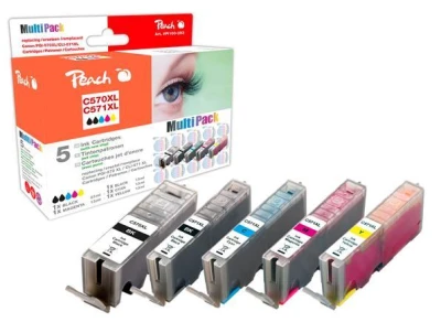 Peach Kompatibilní cartridge Canon PGI-570XL/CLI-571XL Com pack, 4x13 ml,1xBlack,1xCyan,1xMagenta,1xYellow, 1x23ml blac Peach Kompatibilní cartridge Canon PGI-570XL/CLI-571XL Com pack, 4x13 ml,1xBlack,1xCyan,1xMagenta,1xYellow, 1x23ml blac