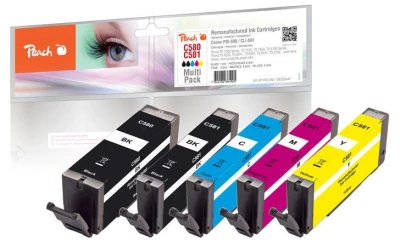 Peach Kompatibilní cartridge Canon PGI-580, CLI-581, MultiPack Peach Kompatibilní cartridge Canon PGI-580, CLI-581, MultiPack