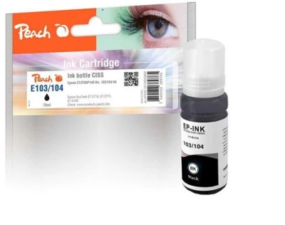 Peach Kompatibilní cartridge Epson No. 103/104, C13T00S140, C13T00P140, black, 70ml