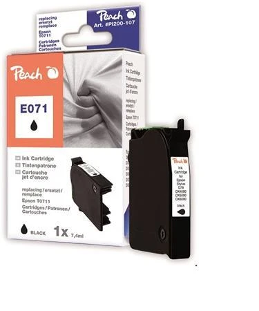 Peach Kompatibilní cartridge Epson T0711, black, 8,4 ml