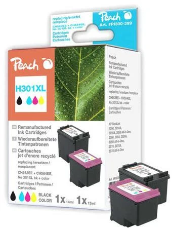 Peach Kompatibilní cartridge HP No 301XL MultiPack, black, color Peach Kompatibilní cartridge HP No 301XL MultiPack, black, color