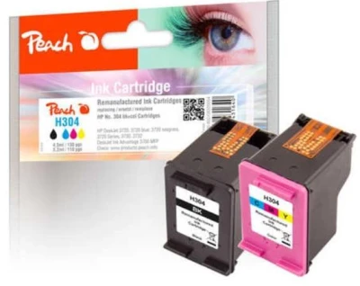 Peach Kompatibilní cartridge HP No 304 MultiPack, black, color, 2x4,5ml