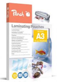 PEACH laminovací folie A3 (303x426mm), 125mic, lesklé, 100ks PEACH laminovací folie A3 (303x426mm), 125mic, lesklé, 100ks