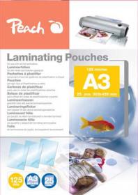 PEACH laminovací folie A3 (303x426mm), 125mic, lesklé, 25ks PEACH laminovací folie A3 (303x426mm), 125mic, lesklé, 25ks