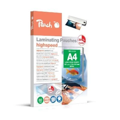 Peach Laminovací folie A4 (303x216mm), 80mic, Highspeed, 100ks Peach Laminovací folie A4 (303x216mm), 80mic, Highspeed, 100ks