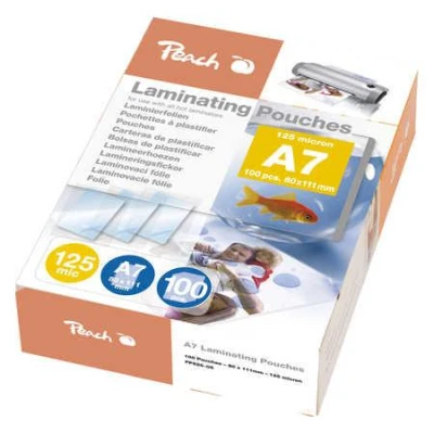 Peach Laminovací folie A7 Laminating Pouch (111x 80mm), 125mic, 100ks Peach Laminovací folie A7 Laminating Pouch (111x 80mm), 125mic, 100ks