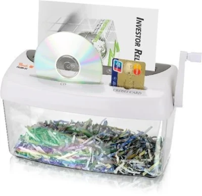 Peach Manuální skartovač Cross Cut Hand Shredder PS300-21, P-4, Eco friendly, 4 l