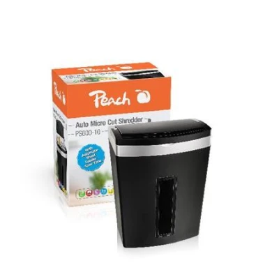 Peach Skartovač Auto Micro Cut PS600-10, 10 min. non-stop skartace, P-5, 20 l Peach Skartovač Auto Micro Cut PS600-10, 10 min. non-stop skartace, P-5, 20 l