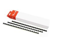 PEACH vazací hřbet plastový, 21 Rg, A4, 12mm černá (25) 1 balení obsahuje 25 kroužků R-PB412-02