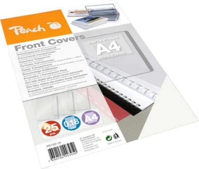 Peach Vazací přední obaly, A4 0.18mm, průhledné, plast, 25ks