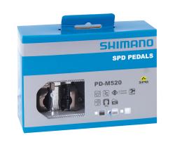 SHIMANO Pedále MTB SPD PDM520S strieborné