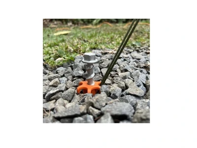 Peggy Peg Peg&Stop stříbrno-oranžové nerezové 20 cm kolíky s kontramatkou
