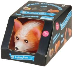 Pejsek strečový mačkací zvířátko antistresové natahovací v domečku