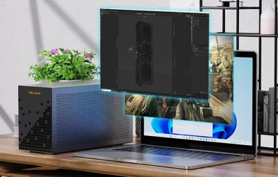 Peladn X-2 tmavě šedá Thunderbolt 3 eGPU dokovací stanice