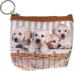 Peněženka dětská na zip pejsci štěňátka 6 druhů plast