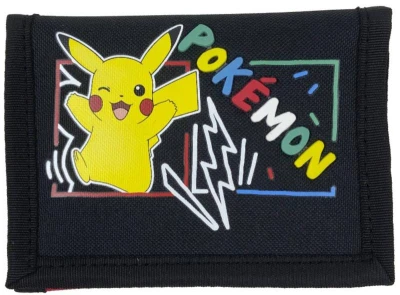 Peňaženka detská rozkladacia Pokémon Pikachu čierna