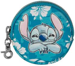 Peněženka dětská Stitch kapesní kulatá na zip s karabinkou