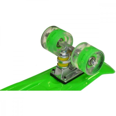 Pennyboard Enero 56 cm s LED kolečky Neon Green