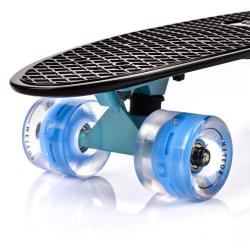 Meteor 56 cm s LED kolečky Black pennyboard