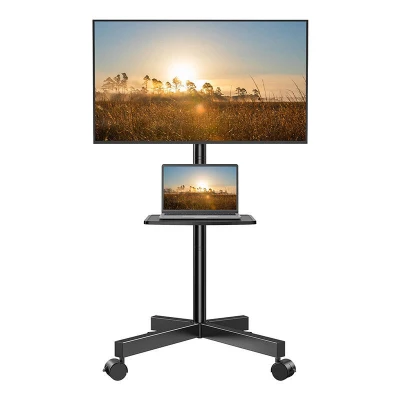 Perlesmith PSTVMC06 23-60" černý pojízdný TV stojan