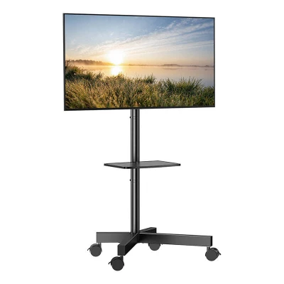 Perlesmith PSTVMC06 23-60" černý pojízdný TV stojan