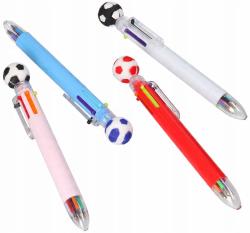 Pero kuličkové vícebarevné dětská šestibarvená propiska fotbal 4 barvy