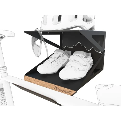 Peruzzo Držák BIKE KIT BOX na zeď, ocelový, černý