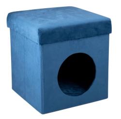 Pet Comfort Pelíšek pro kočku i psa samet 34 x 36 cm modrá Pet Comfort Pelíšek pro kočku i psa samet 34 x 36 cm modrá