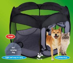 Pet Comfort Skládací ohrádka pro psa i kočku přenosná 100 x 75 cm