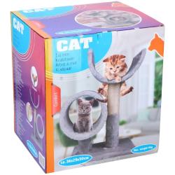 Pet Comfort Škrábadlo pro kočky s tunelem dvoupatrové 50 cm