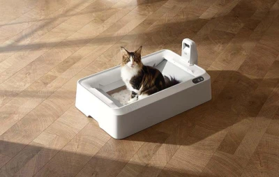 PetKit Purobot Crystal Duo bílo-šedý inteligentní samočisticí box pro kočky s AI kamerou