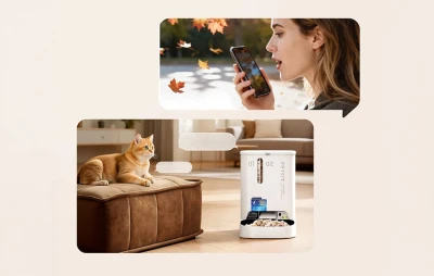 PetKit YumShare Dual Hopper 2 bílý automatický dávkovač krmiva s kamerou