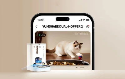 PetKit YumShare Dual Hopper 2 bílý automatický dávkovač krmiva s kamerou