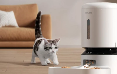 Petlibro Dávkovač krmiva Granary s dvojitou miskou, Wifi, 5 l (bílý)