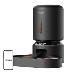 Petlibro Granary – dávkovač krmiva pro domácí mazlíčky, 5 l, s dvojitou miskou (černý)