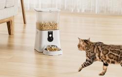 Petsuper Chytrý dávkovač krmiva s kamerou PF01-2 WiFi 5L (bílý)