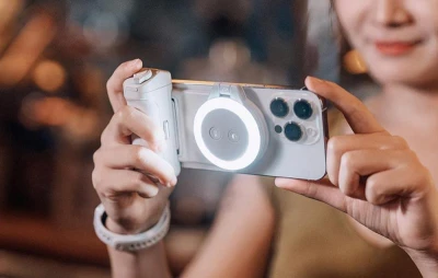 PGYTech MagCam šedý držák telefonu s powerbankou