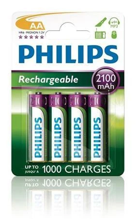 Philips baterie AA 2100mAh MultiLife, NiMh - 4ks Philips baterie AA 2100mAh MultiLife, NiMh - 4ks