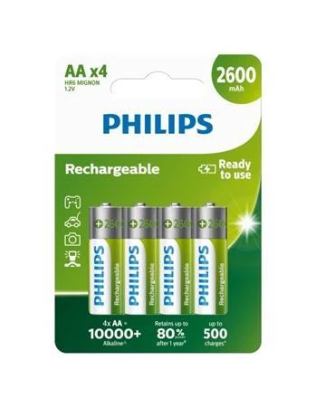 Philips baterie AA 2600mAh MultiLife, NiMh - 4ks Philips baterie AA 2600mAh MultiLife, NiMh - 4ks